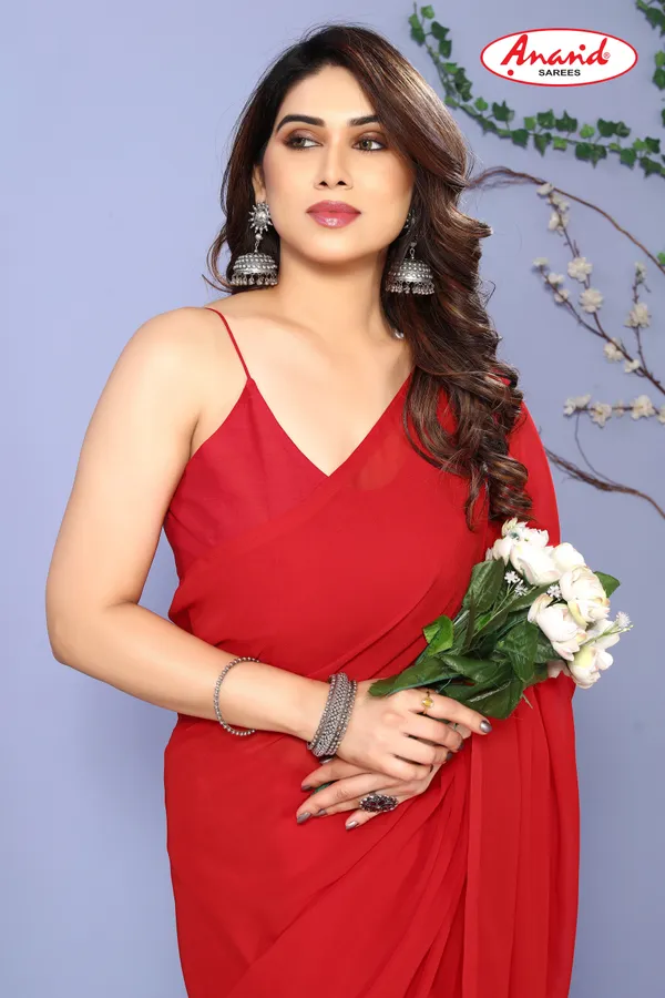 Maroon_Sarees_Solid_&_Plain_Bollywood_Georgette_Saree