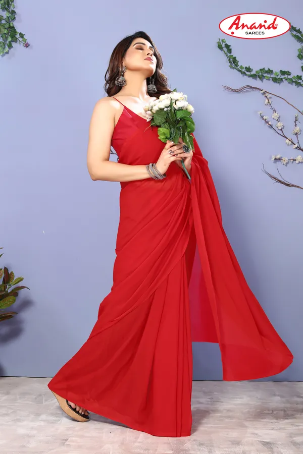 Maroon_Sarees_Solid_&_Plain_Bollywood_Georgette_Saree