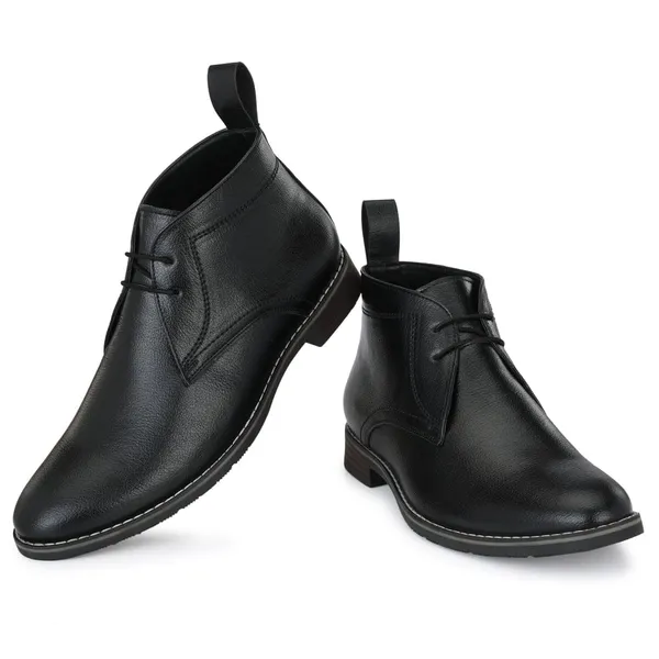 Black_Synthetic_Leather_High_Ankle_Casual_Shoes_For_Men