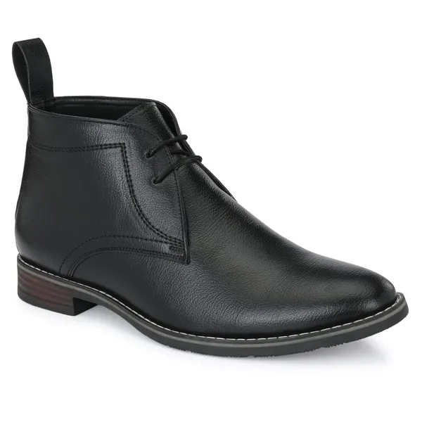 Black_Synthetic_Leather_High_Ankle_Casual_Shoes_For_Men