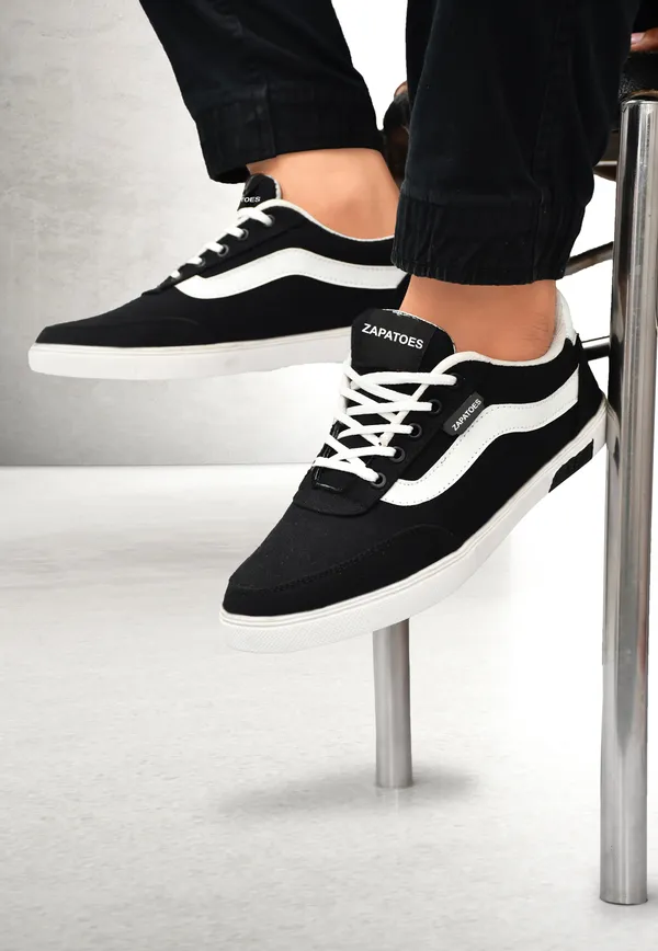 Black_Lace_Up_Sneakers_Shoes_For_Men