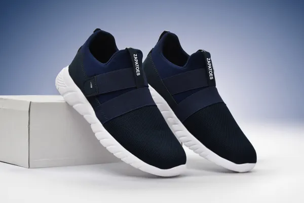 Blue_Slip_On_Sneakers_Shoes_For_Men