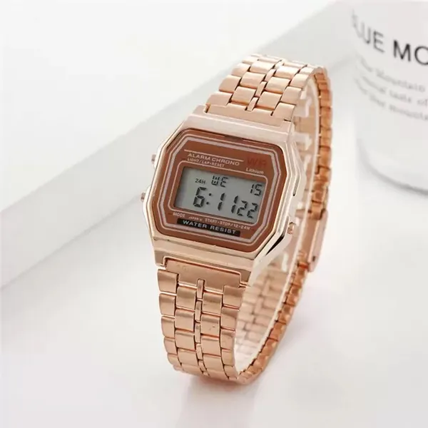 WATCHTOLD Black And Rosegold casio stylish watch for men (Pack Of