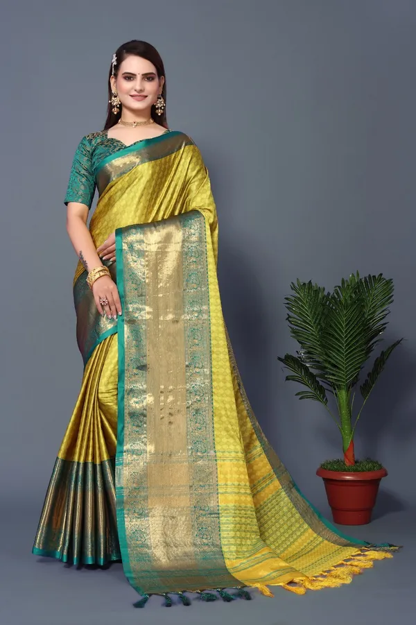 Purple_Aquiliq_Printed,_Self_Design_Kanjivaram_Pure_Silk_Saree