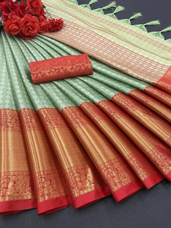 Beige_Aquiliq_Woven_Banarasi_Art_Silk,_Cotton_Silk_Saree