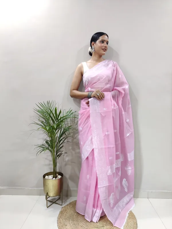 Pink_Aquiliq_Woven_Baluchari_Chanderi_Saree