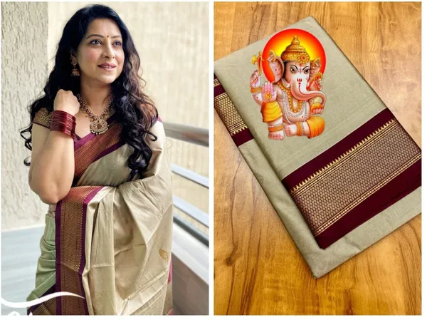 Black_Aquiliq_Woven,_Temple_Border_Paithani_Cotton_Silk,_Silk_Blend_Saree