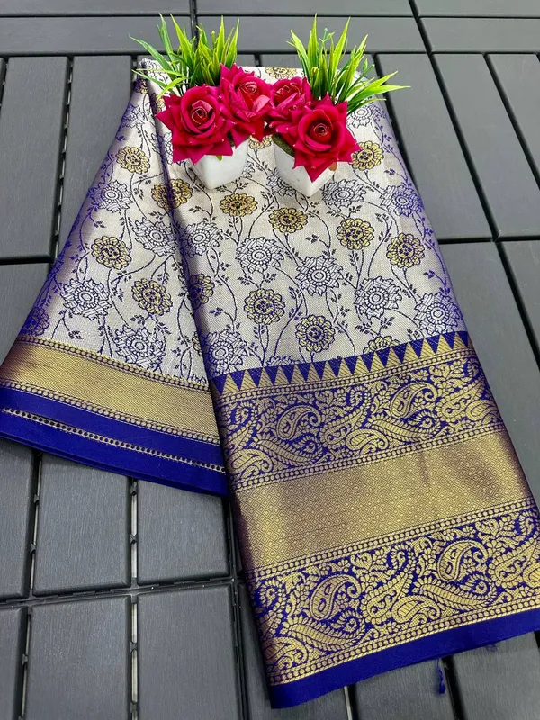 Navy_Pure_Ganga_Kanjivaram_Silk_Saree