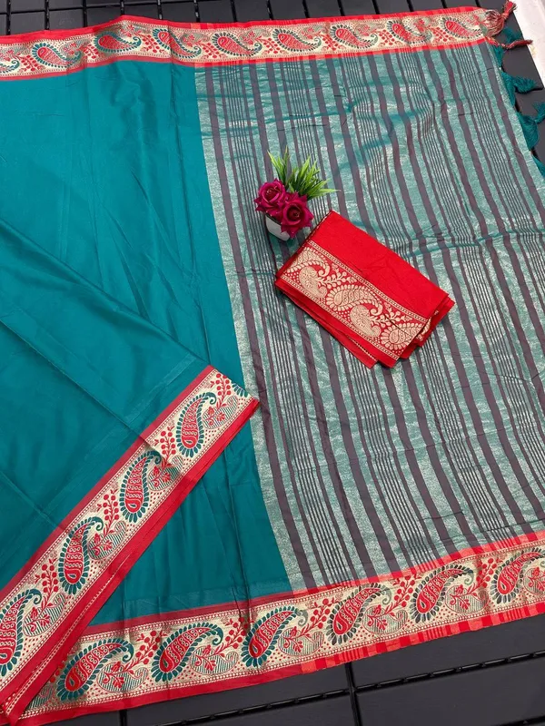 Blue_Aquiliq_Woven_Handloom_Pure_Cotton,_Muslin_Saree