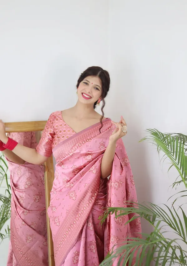 Pink_Pure_Soft_Silk_Saree_With_Twirling_Blouse_Piece