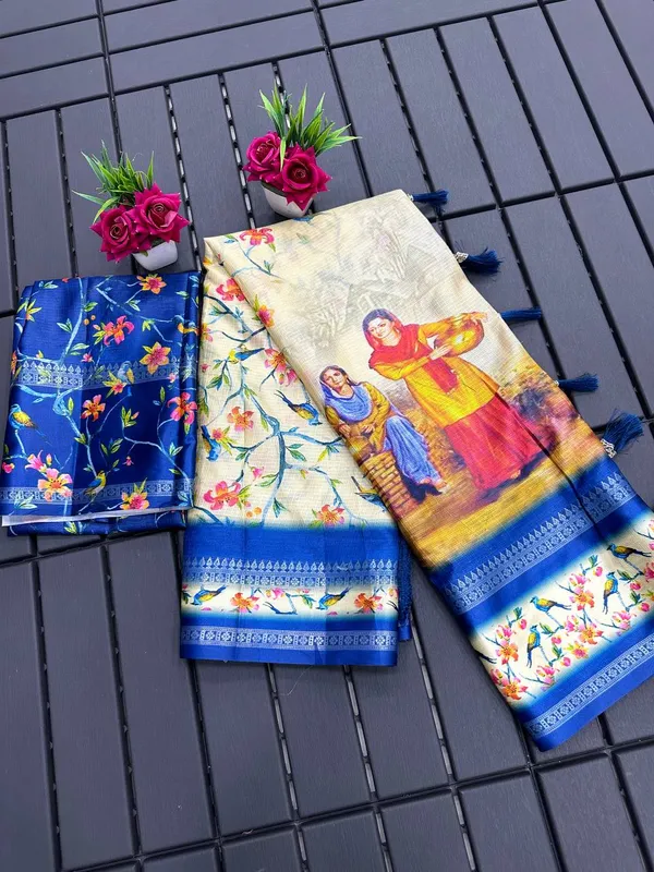 Blue_Kota_Doriya_Digital_Printed_Saree