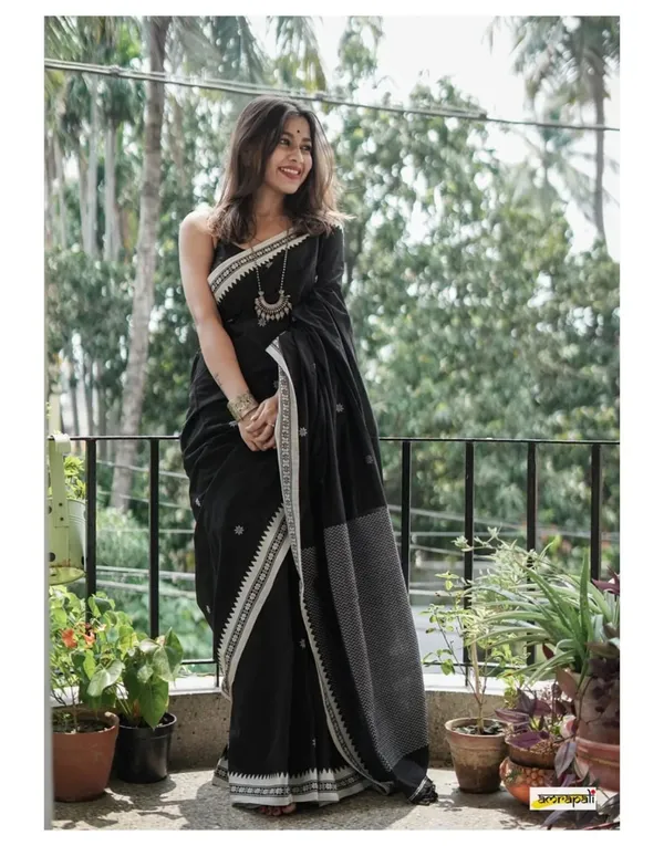 Black_Chanderi_Kanjivaram_Saree