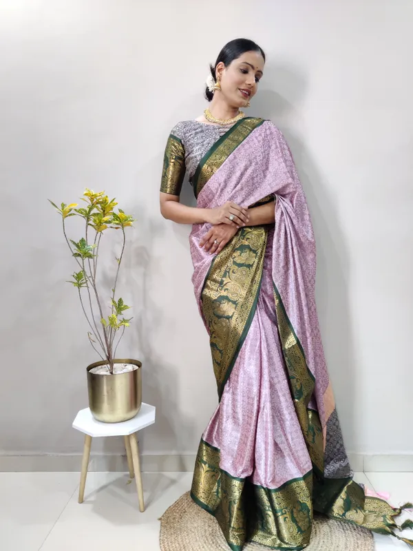 Purple,_Green_Aquiliq_Woven_Banarasi_Art_Silk,_Cotton_Silk_Saree