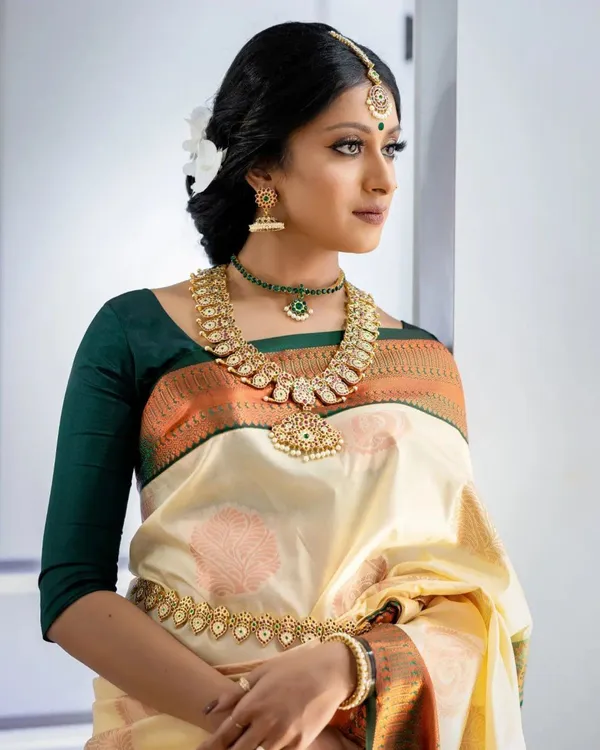 Dark_Green_Printed_Chinnalapattu_Jacquard_Saree