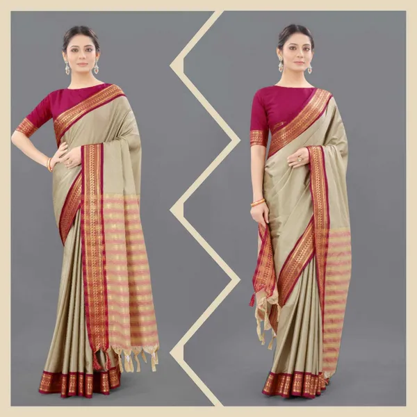 Pink_Self_Design_Kanjivaram_Cotton_Silk_Saree