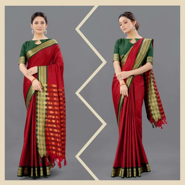 Red_Self_Design_Kanjivaram_Cotton_Silk_Saree