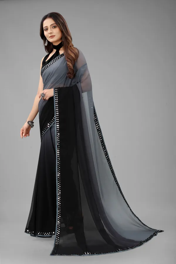 Black_&_Grey_Embellished_Bollywood_Georgette_Saree