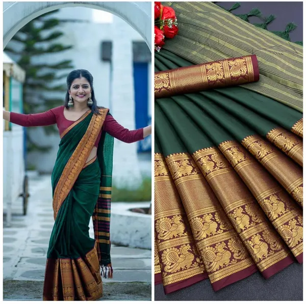 Black_Striped_Handloom_Cotton_Silk_Saree