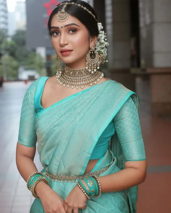 Dark_Green_Printed_Chinnalapattu_Jacquard_Saree
