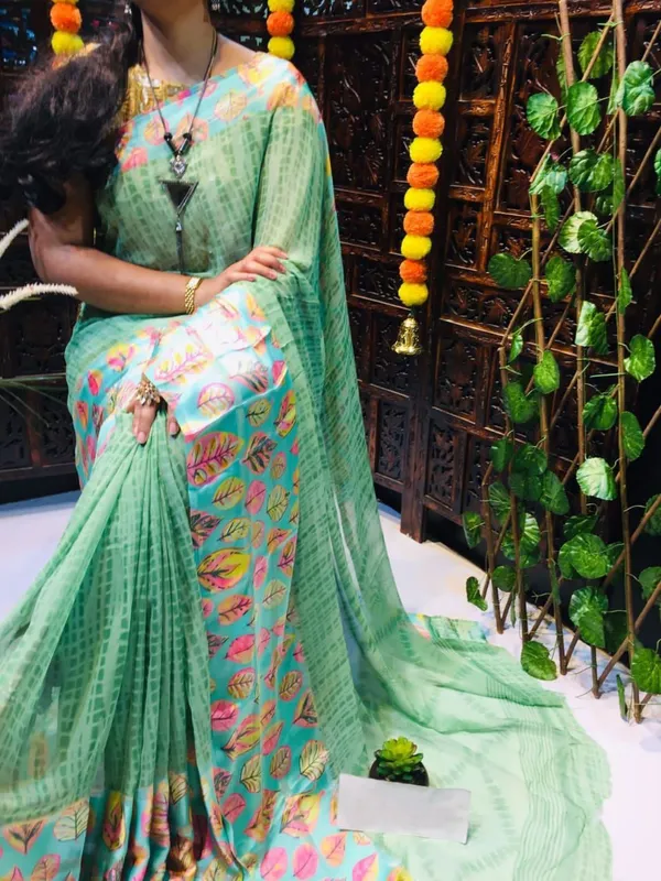 Black_Printed_Bandhani_Georgette_Saree