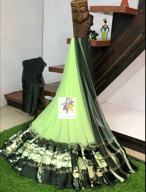 Light_Green_Floral_Print_Bollywood_Georgette_Saree