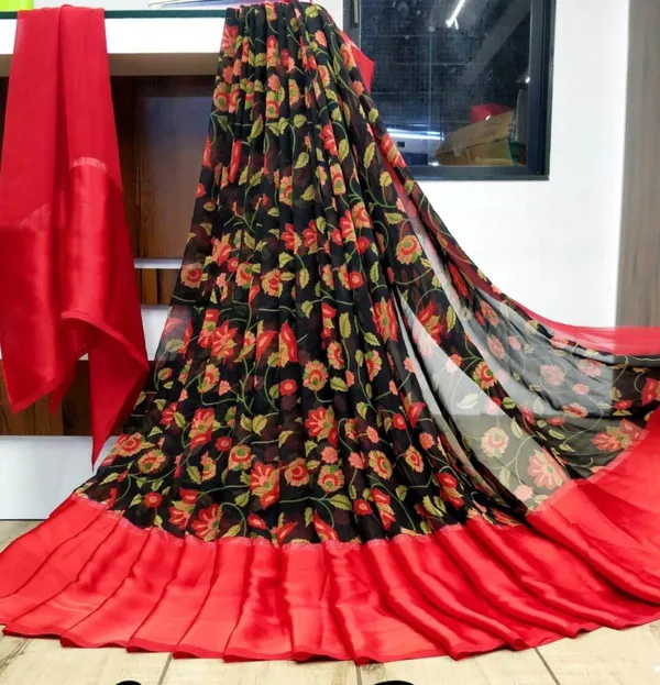 Red_Floral_Print_Bollywood_Georgette_Saree