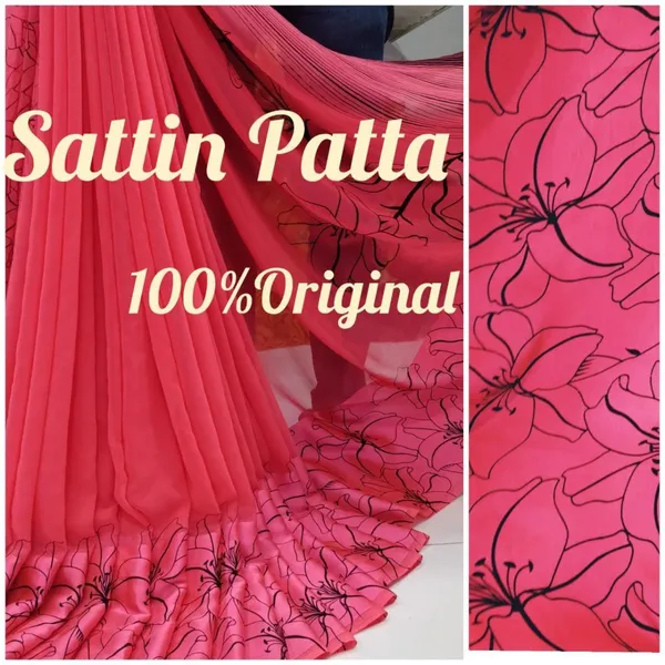 Pink_Floral_Print_Bollywood_Georgette_Saree