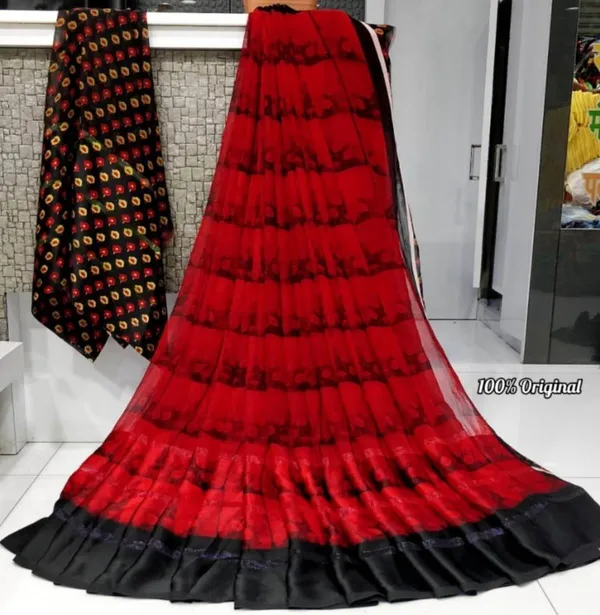 Red_Floral_Print_Bollywood_Georgette_Saree