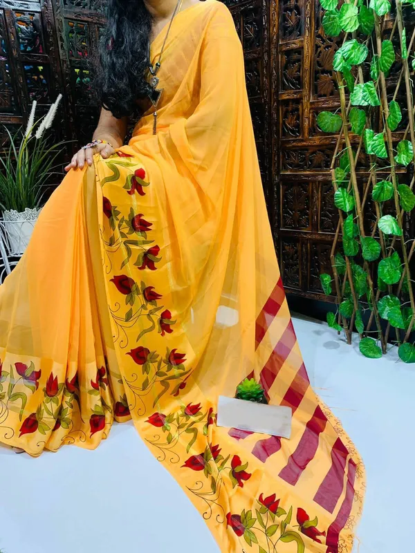 Black_Printed_Bandhani_Georgette_Saree