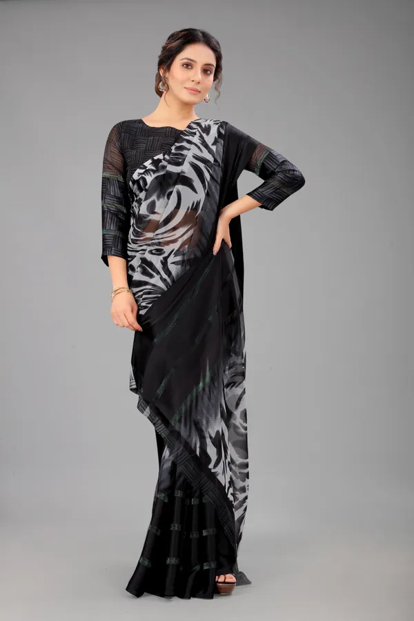 Black_Printed_Bollywood_Georgette_Saree