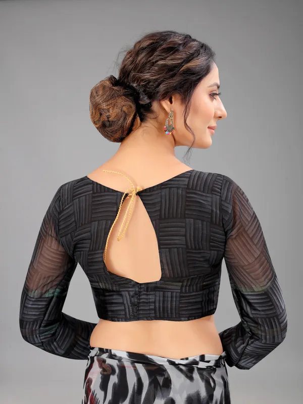 Black_Printed_Bollywood_Georgette_Saree