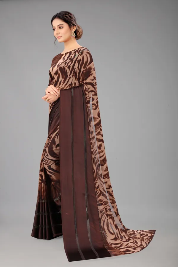 Brown_Printed_Bollywood_Georgette_Saree