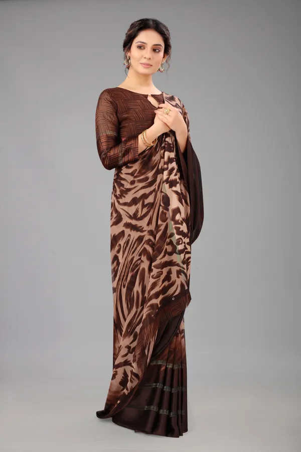 Brown_Printed_Bollywood_Georgette_Saree