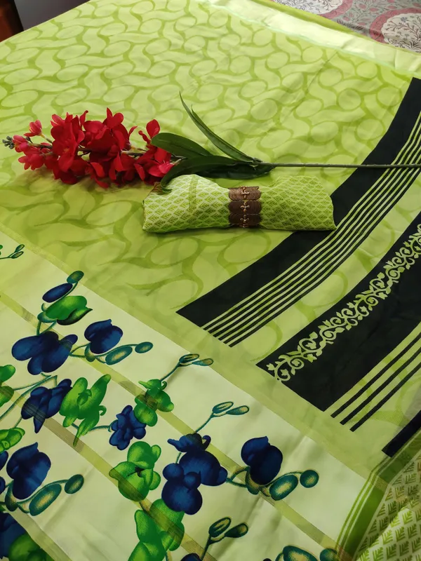 Green_Floral_Print_Bollywood_Georgette_Saree