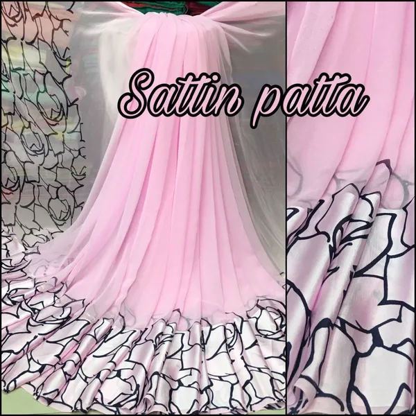 Pink_Floral_Print_Bollywood_Georgette_Saree