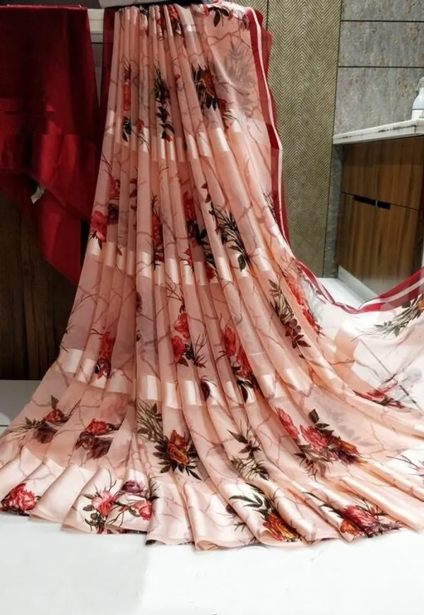 Maroon_&_Pink_Floral_Print_Daily_Wear_Georgette_Saree