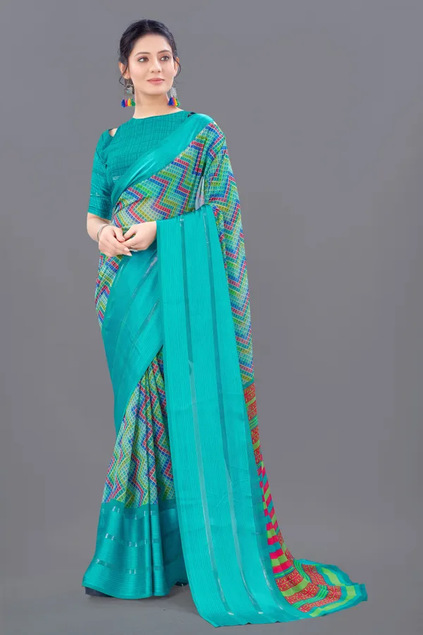 Light_Blue_Printed_Bollywood_Georgette_Saree