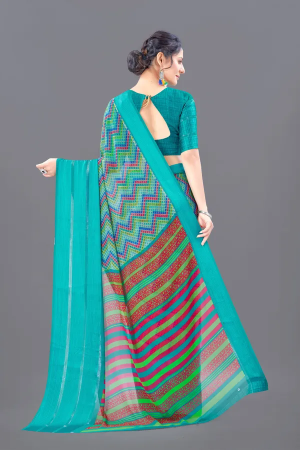 Light_Blue_Printed_Bollywood_Georgette_Saree