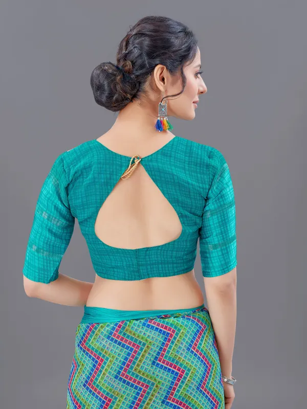 Light_Blue_Printed_Bollywood_Georgette_Saree