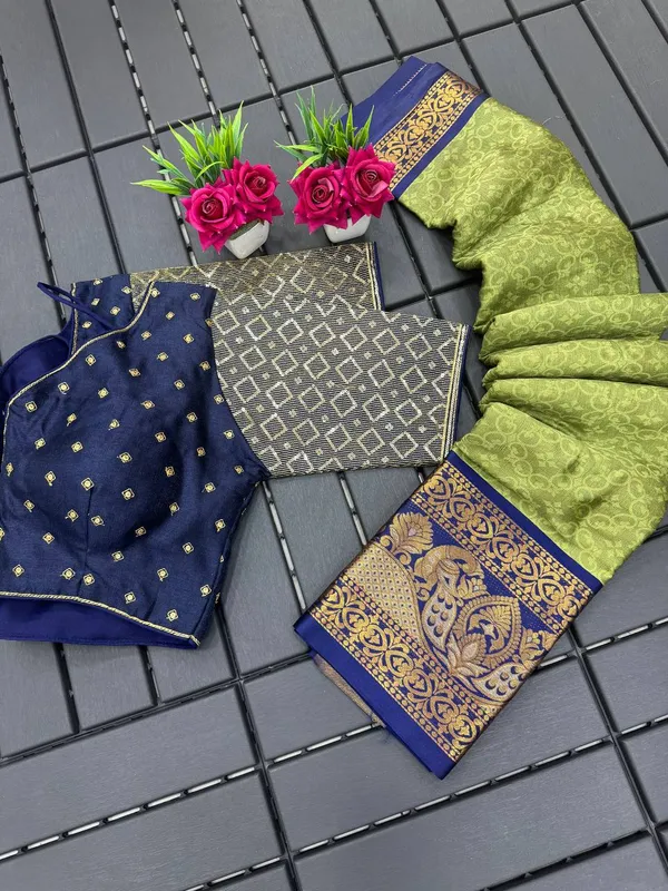 Pista_Blue_Dharam_Varam_Silk_Saree_With_Ready_Made_Embroidery_Blouse