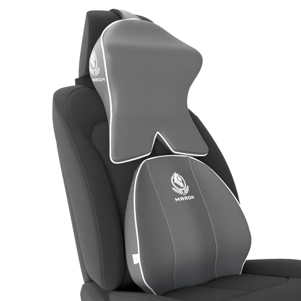 Memory_Foam_Neck_Rest_&_Extra_Lumbar_Support_For_Car_Or_Office_Chair-_Memory_Foam_Back_Cushion_Support_Relive_Pain_During_Along_Sitting_Hours_With_Neckrest