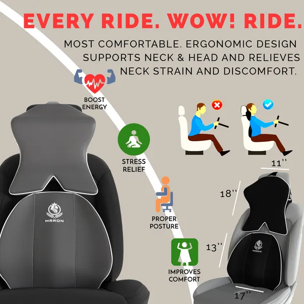 Memory_Foam_Neck_Rest_&_Extra_Lumbar_Support_For_Car_Or_Office_Chair-_Memory_Foam_Back_Cushion_Support_Relive_Pain_During_Along_Sitting_Hours_With_Neckrest