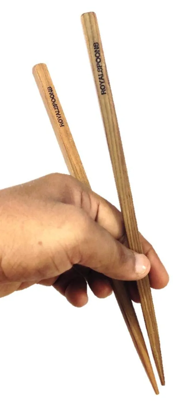 Wooden_Chopsticks_(1_Pair_)_-_Genuine_Teak_Wood_Handmade_Chopsticks_-_Reusable_Washable_Durable_-_Eco_Friendly_A_Pair_Of_Chopsticks_-_22_Cm_Long_(Appox_9Inch_)_Made_In_India_(3_Pair)
