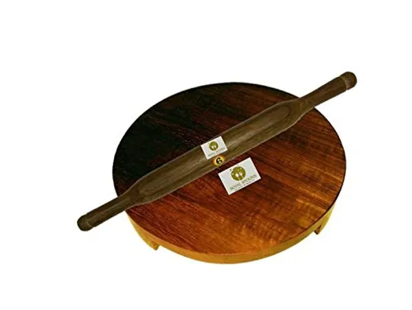 Set_Of_2_Brown_Teak_Rolling_Board_And_Pin