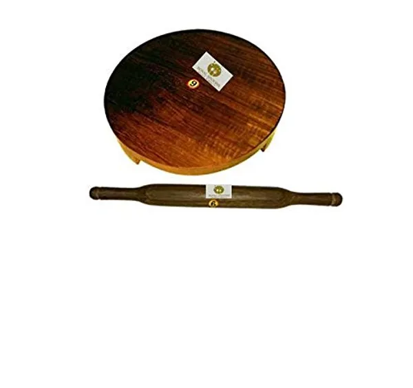 Set_Of_2_Brown_Teak_Rolling_Board_And_Pin