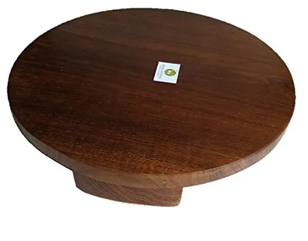 Believe_In_Quality_Royal_Wooden_Rolling_Board,Teak_Wood_Chakla,_Polpat,_Chapati_Maker_10_Inch_Diameter