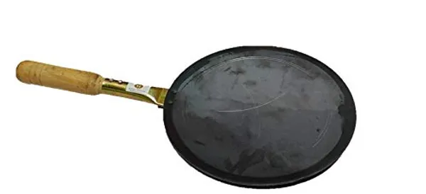 Iron_Tawa_For_Roti/Chapathi/Chapati_With_Wooden_Handle,_Loha/Lokhand_Roti_Tawa_-_Strongest_Handle_Tawa_(10_Inches)