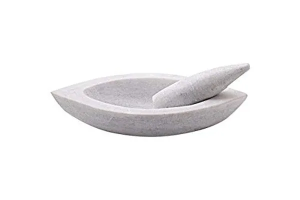 White_Royal_Ship_Shape_Marble_Mortar_And_Pestle_Spice_Mixer_Set_For_Kitchen