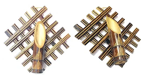 set_of_2_Piece_Yellow_&_Brown_Royals_Handmade_Bamboo_Wall_Hanging_Flower_Vases_Without_Flower_(Small-_8_Inch_)-_Bamboo,_Bamboo,