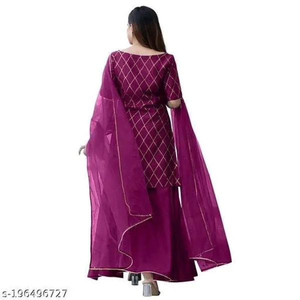Purple_Rayon_Blend_Flared_Gown__With_Duppata